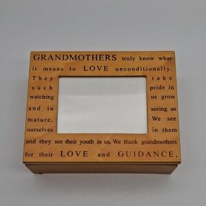 Wooden Grandmother Picture Frame & Jewlery Box